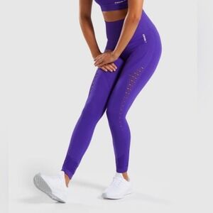 Gymshark Energy Seamless Leggings Indigo Purple Size S